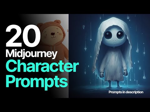 20 Midjourney Character Prompts (Prompts in description)