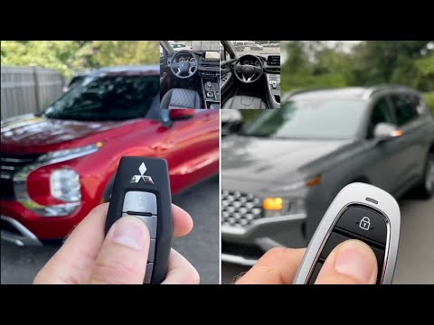 2022 OUTLANDER VS 22 SANTA FE - split screen - identical shot comparisons