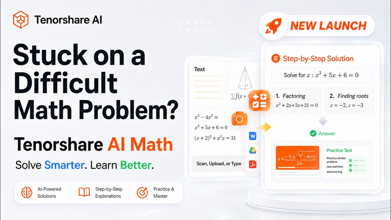 Tenorshare AI Math Solver demo video