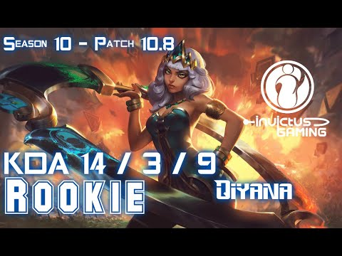 IG Rookie QIYANA vs DIANA Mid - Patch 10.8 KR Ranked