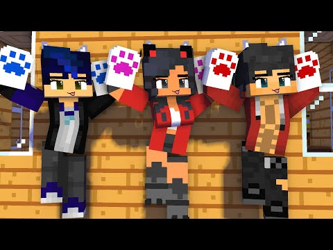 YAY ARIGATO POI POI ME TOO CAT ULTIMA APHMAU CREW WOLF AARON AND EIN - MINECRAFT ANIMATION #shorts