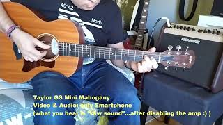 Video thumbnail for Taylor GS Mini-e Mahogany - Check sound with and without Fishman Loudbox Mini amp by Laurent “Sweet33bdx” Boutet