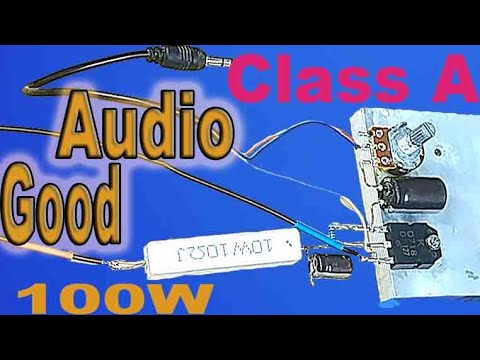 High quality audio Class A amplifier circuit, No IC, simple circuit do it yourself