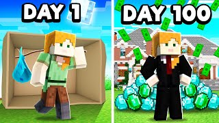 I SURVIVED 100 DAYS IN HYPIXEL SKYBLOCK | MINECRAFT