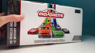 20 Porsche scale models + 2 mystery boxes Discovery pack Porsche Edition by Majorette diecast