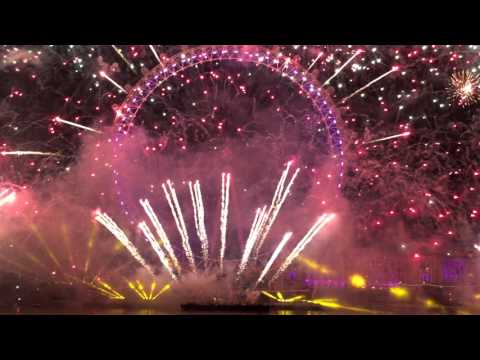 London Fireworks 2016 - New Year's Eve Fireworks Angy, Blue Area