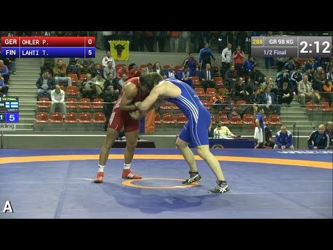 Semifinal GR - 98 kg: Toumas  LAHTI (FIN) df. Peter  OHLER (GER), 7-0