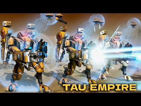 EPIC WARHAMMER 40K BATTLE: Tau vs Death Korps of Krieg | Men of War: Assault Squad 2 (4K, Cinematic)
