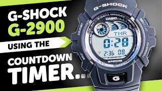 #CASIO G-Shock G-2900 (2548) TUTORIAL - How to USE THE COUNTDOWN TIMER!