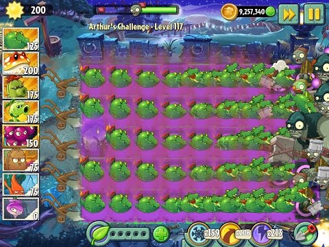 Plants vs Zombies 2 Arthur's Challenge Epic Hack Level 117 - The Crocodile Show