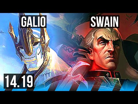 GALIO vs SWAIN (MID) | 3/0/7 | EUW Grandmaster | 14.19