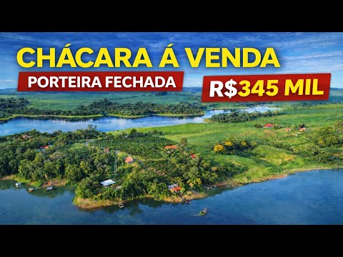 VENDIDO | CHÁCARA PORTEIRA FECHADA COM REPRESA, POMAR E CASA COMPLETA COM 2 SUÍTES