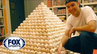 Foul Balls, Home Run Balls...this MLB fan has more than 6,000!  See how he gets them.