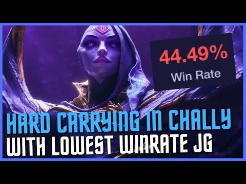 HOW I HARD CARRY IN CHALLENGER WITH THE LOWEST WINRATE JG (SHES SECRET OP)