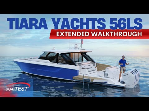 Tiara 56 LS Full Walkthrough & Features Tour | 2025 Miami Boat Show