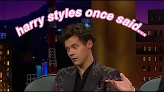 harry styles once said