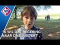 Kinderen op de barricade voor klimaat, naast A12-blokkade