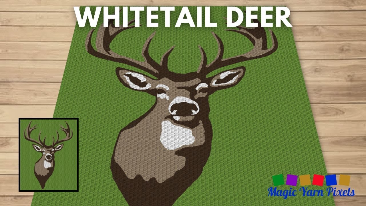 FREE GRAPH - Whitetail Deer - C2C & Tapestry Crochet Pattern | Magic Yarn Pixels