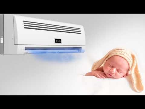 Zvuk klime za smirivanje i uspavljivanje bebe. Bela buka protiv grceva u stomaku.