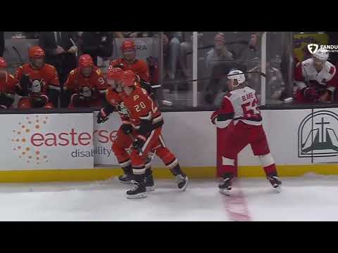 Carolina Hurricanes' Jackson Blake Fined for Slashing Anaheim Ducks' Jacob Trouba