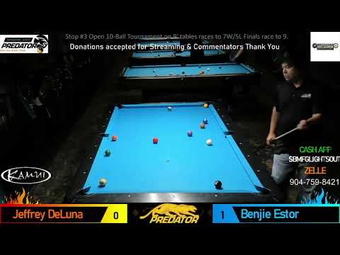 Benjie Estor vs Jeffrey De Luna | 2021 Boulevard Billiards Ocala Open 10-Ball Event Match #3