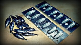 Формы для рыболовных грузов своими руками