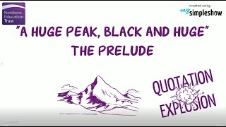 Quotation Explosion - &#39;A huge peak, black and huge&#39; (The Prelude, Power and Conflict Poetry)