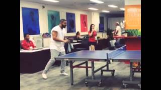 Drake Whooping Somebody In A Game Of Ping Pong (Table Tennis)