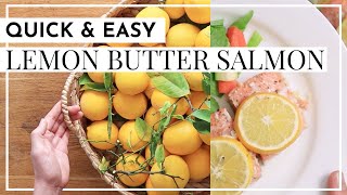 GARDEN HARVEST turned into SIMPLE DINNER | Lemon Butter Garlic Salmon | Homemade Episode 1