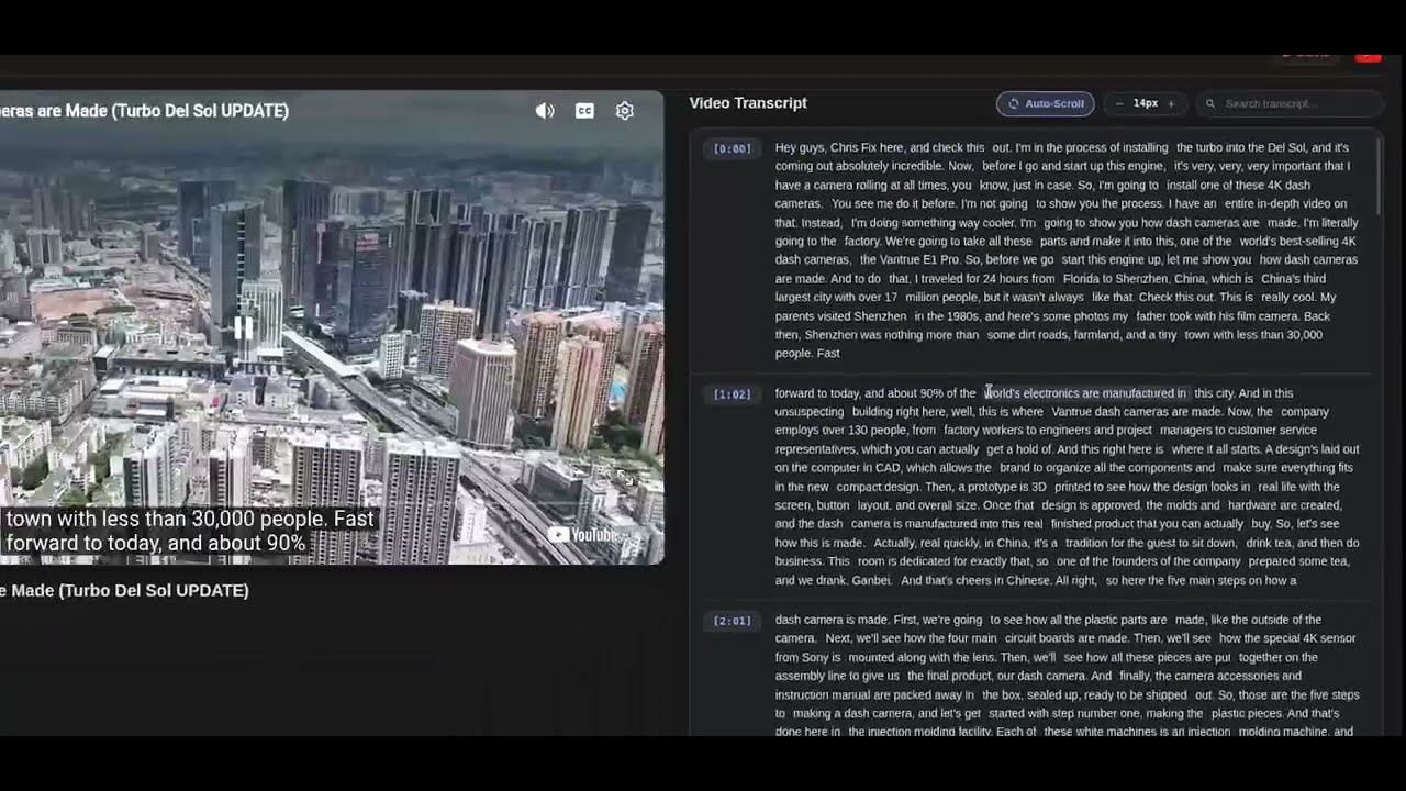 YouTube Transcript Highlighting Demo
