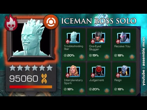 Act 6.4.1 IceMan Boss Solo By Ghost - Marvel Contest of Champions #act6.4.1