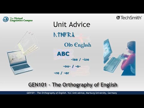 GEN101 - Unit Advice (Engl. Orthography)