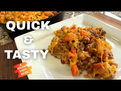 This Beef and Rice Skillet is so Delicious! I Make it Over and Over Again