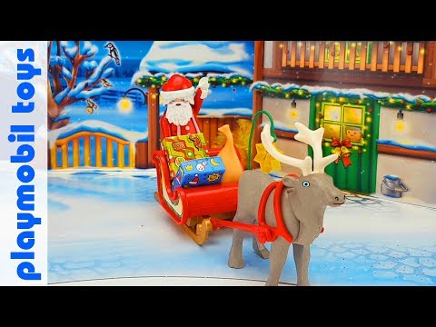 Unpack Playmobil Christmas 5590 Christmas Santa's Sleigh with Reindeer