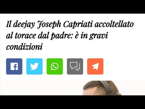 🚑Joseph Capriati accoltellato🚑