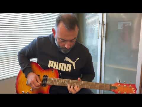 ESP LTD EC-100QM, super hot pickups! Fender Mustang LT25 amp on slightly crunchy channel