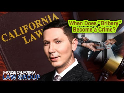 When does "bribery" become a crime?