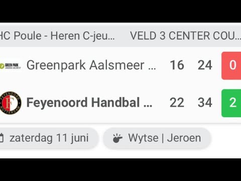 Feyenoord Handbal C1 - Greenpark Aalsmeer NK kwalificatie Heemskerk