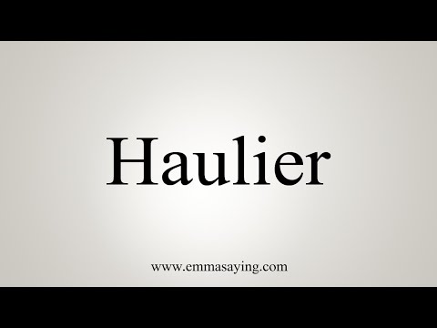 Part of a video titled How To Say Haulier - YouTube