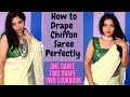 How To Drape Chiffon Saree Perfectly Chiffon Saree Chiffon Saree Drape Saree Drape 43