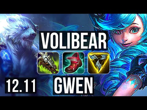 VOLI vs GWEN (TOP) | 10 solo kills, 300+ games, Dominating | NA Master | 12.11