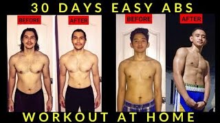 30 DAYS EASY ABS WORKOUT AT HOME
