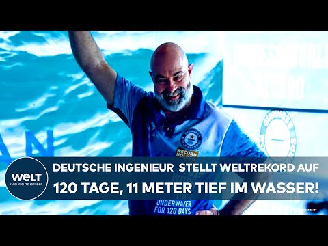 WELTREKORD: Deutscher Ingenieur verbringt 120 Tage unter Wasser in 11 Metern Tiefe!