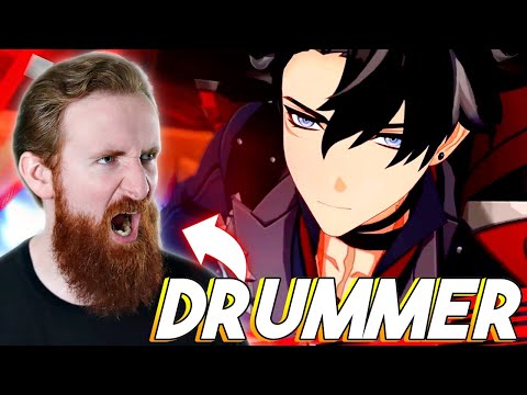 Genshin Goes DUBSTEP! Wriothesley Demo Drummer Reaction