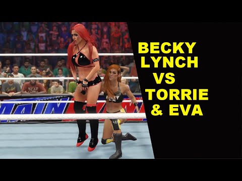 WWE 2K23 Becky Lynch vs Torrie Wilson & Eva Marie - 2 on 1