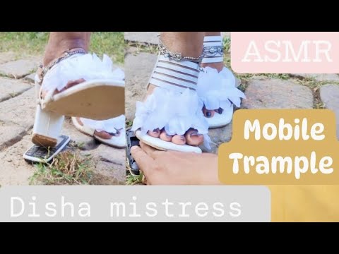 Mobile phone trample in heels 👠 experiment.