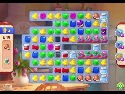 HomeScapes Level 7707 no boosters (18 moves)