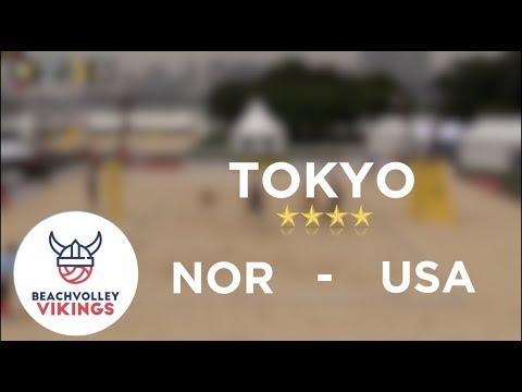 Mol.A/Sorum (NOR) vs. Brunner/Priddy (USA) 2019 FIVB Tokyo 2. pool game