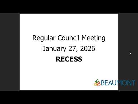 Regular Council Meeting - January 27, 2026