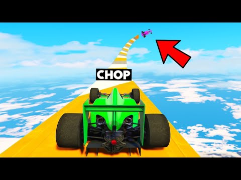 CHOP TROLLED ME WITH F1 CAR MEGA RAMP GTA 5